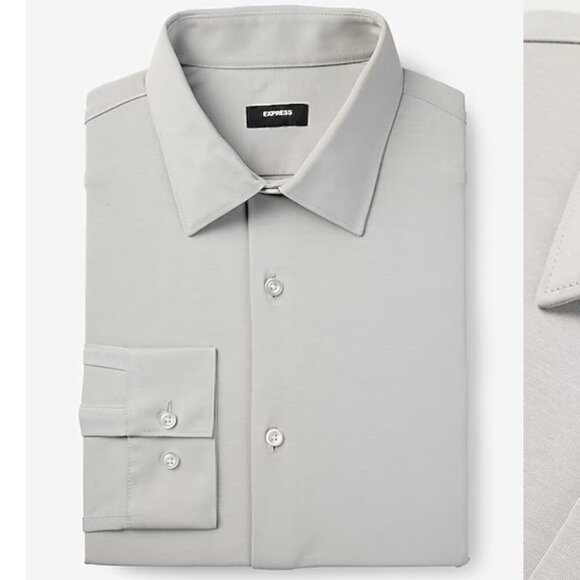 Express Extra Slim Stretch Modern Tech 1MX Dress Shirt - NWT - Large Tall - Picture 1 of 4
